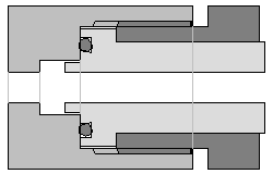 Ein 300-bar- Atemregler passt in ein 300-bar-Ventil